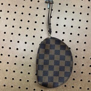Louis Vuitton Brown and Black Checkered Pouch